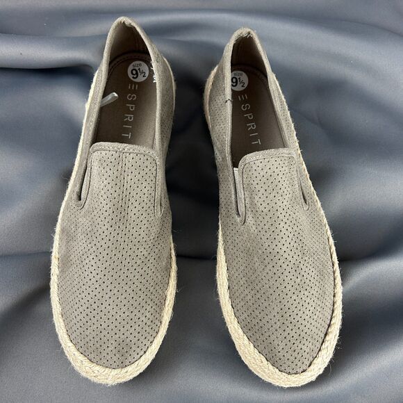 Esprit Nadine Espadrille Slip On Taupe Shoes Jute Wrapped Platform Sole 9.5 NEW - Picture 16 of 16